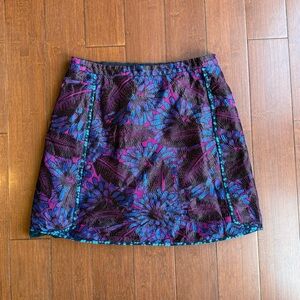 Floral Women's Skirt in Purple and Blue‎
